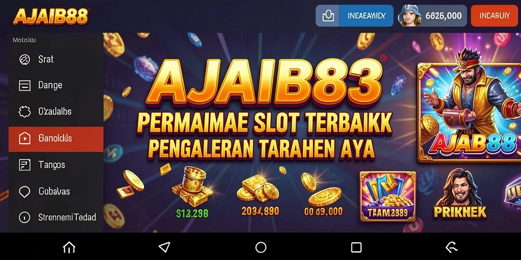 Screenshot utama AJAIB88 menampilkan gameplay slot yang mengasyikkan dan penuh warna.