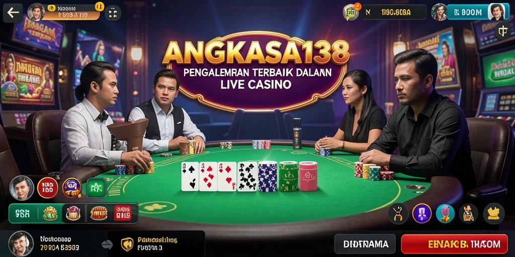 Tampilan gameplay Live Casino yang menawan di ANGKASA138.