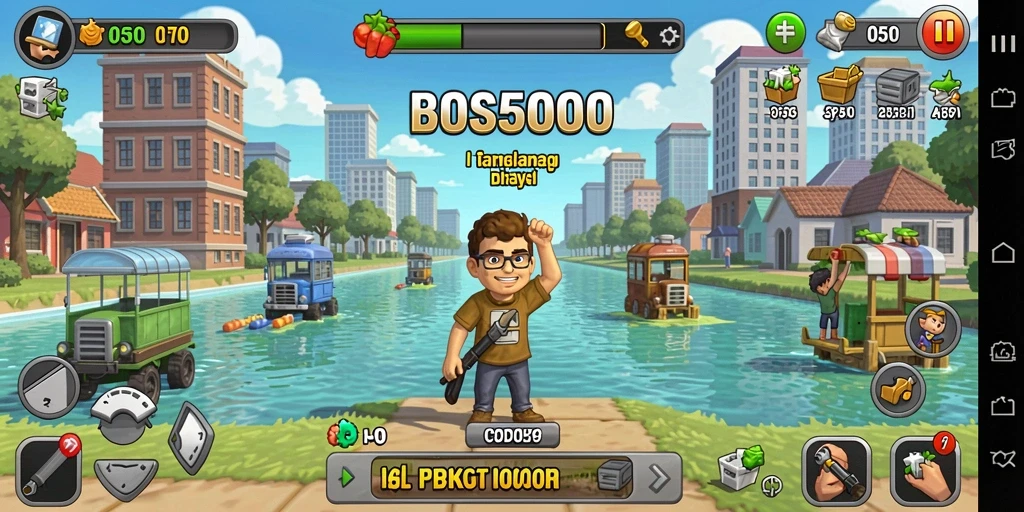 Tampilan gameplay <strong>BOS5000</strong> yang memukau dan interaktif.