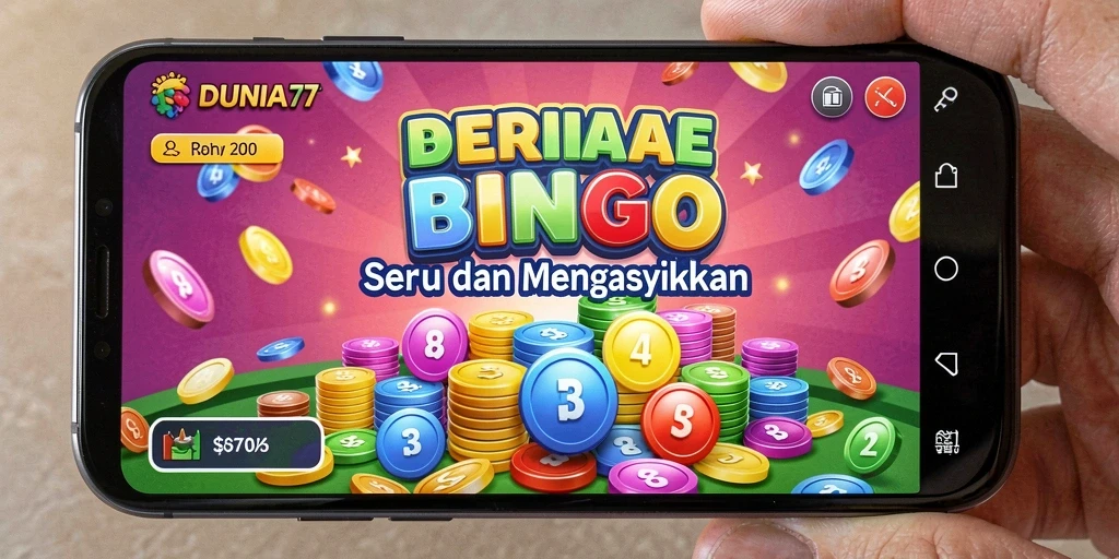 Screenshot gameplay DUNIA77 yang menampilkan keseruan permainan Bingo.