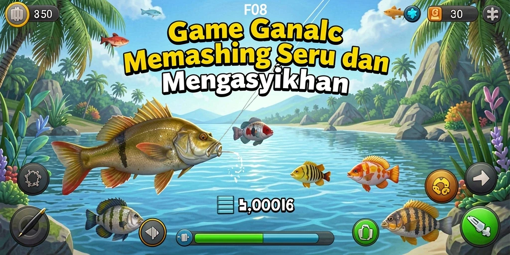 Tampilan gameplay F08 menampilkan petualangan memancing yang mendebarkan.