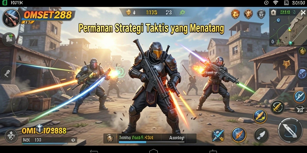Screenshot gameplay <strong>OMSET288</strong> dengan aksi strategi yang intens.