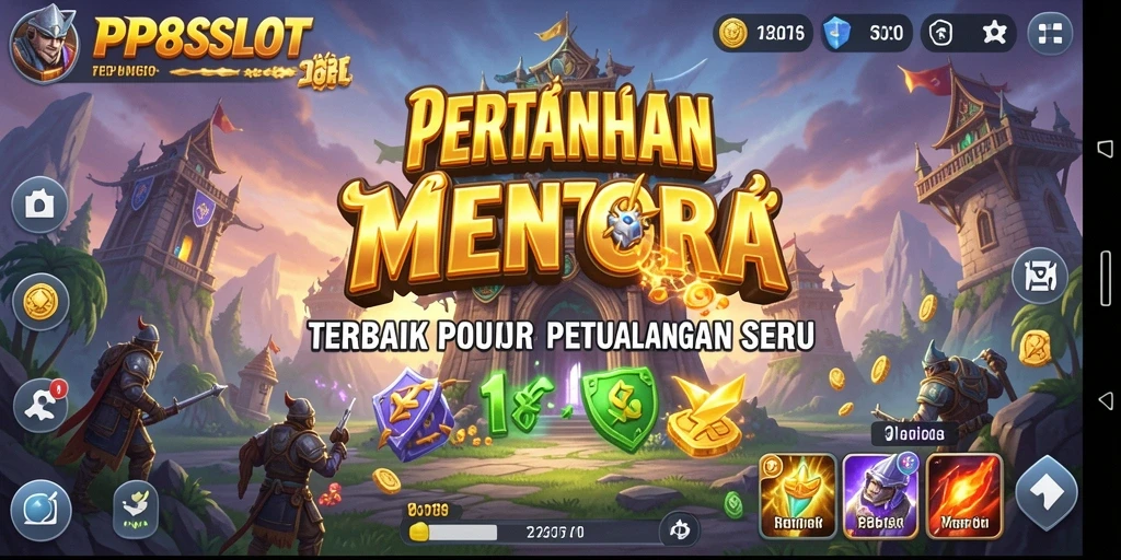 Screenshot gameplay PP8SLOT menampilkan aksi menara pertahanan yang mendebarkan.