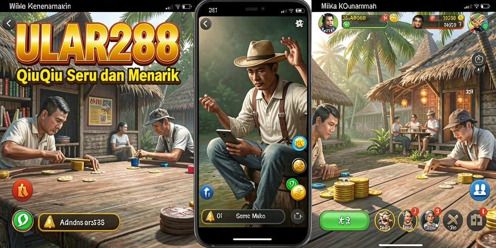 Screenshot gameplay ULAR288 menampilkan aksi seru QiuQiu.