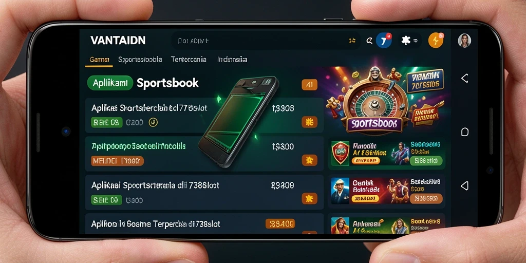 Screenshot VANTAIDN menampilkan tampilan antarmuka gameplay Sportsbook yang menarik.