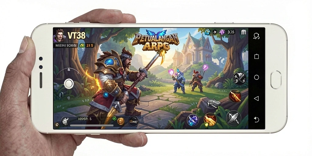 Tampilan gameplay VT38 yang intens dan memikat dalam petualangan ARPG.