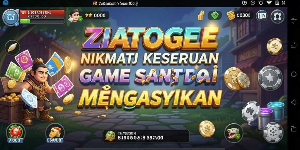 Screenshot ZIATOGEL menampilkan gameplay yang ceria dan menyenangkan.